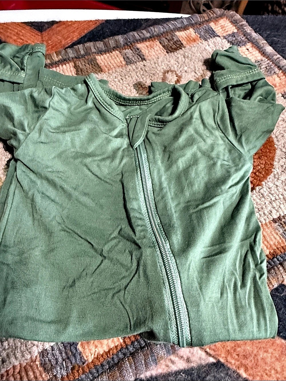 GUISEY Baby Zip-Front Bodysuit Green 0-3 Months